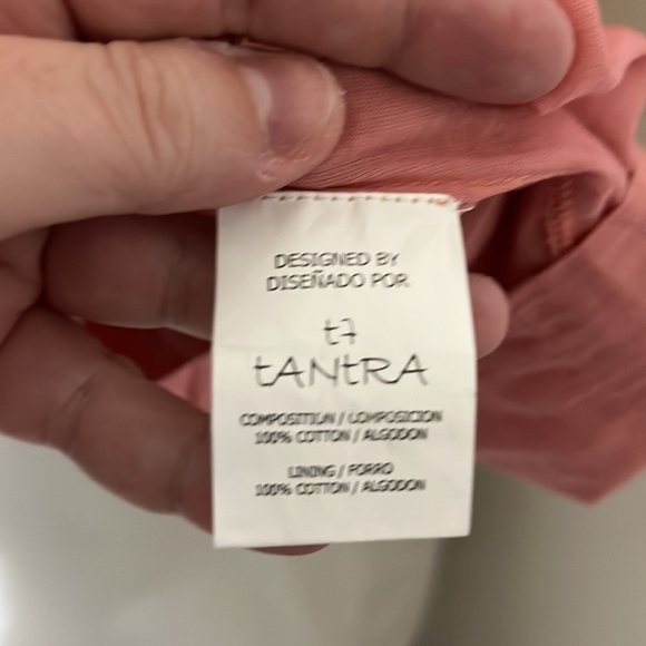 Chic & Tantra 100% Cotton Pink Sleeveless with Lace Detail Dress a193 - Picture 3 of 4